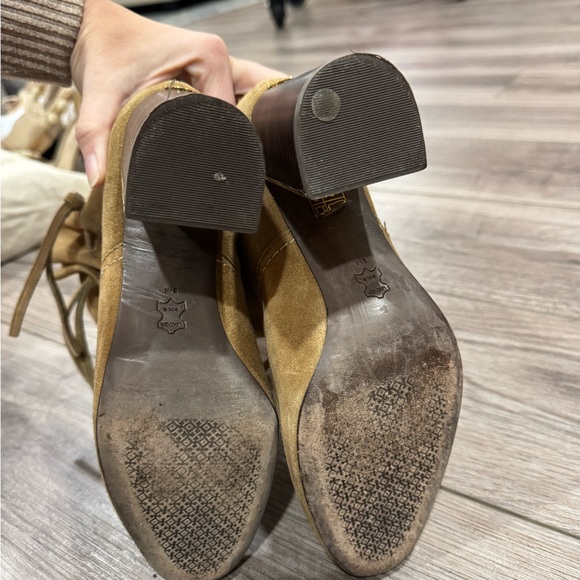 Tory Burch Tan Suede Heeled Boots - Picture 4 of 4
